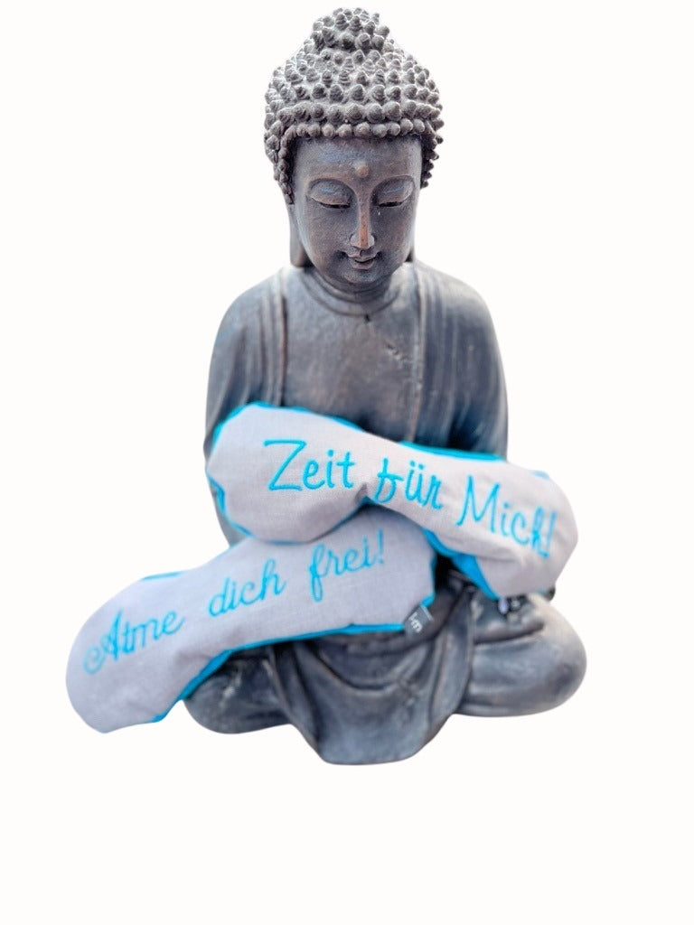 Lavendelaugenkissen mit persönlicher Bestickung