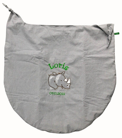 Schlummerdecke mit Zipfeln und Applikation