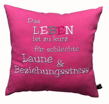 Fritzchenkissen mit gesticktem Spruch