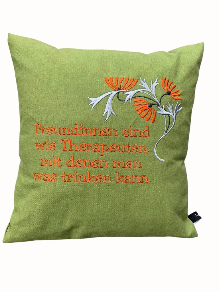 Fritzchenkissen mit gesticktem Spruch